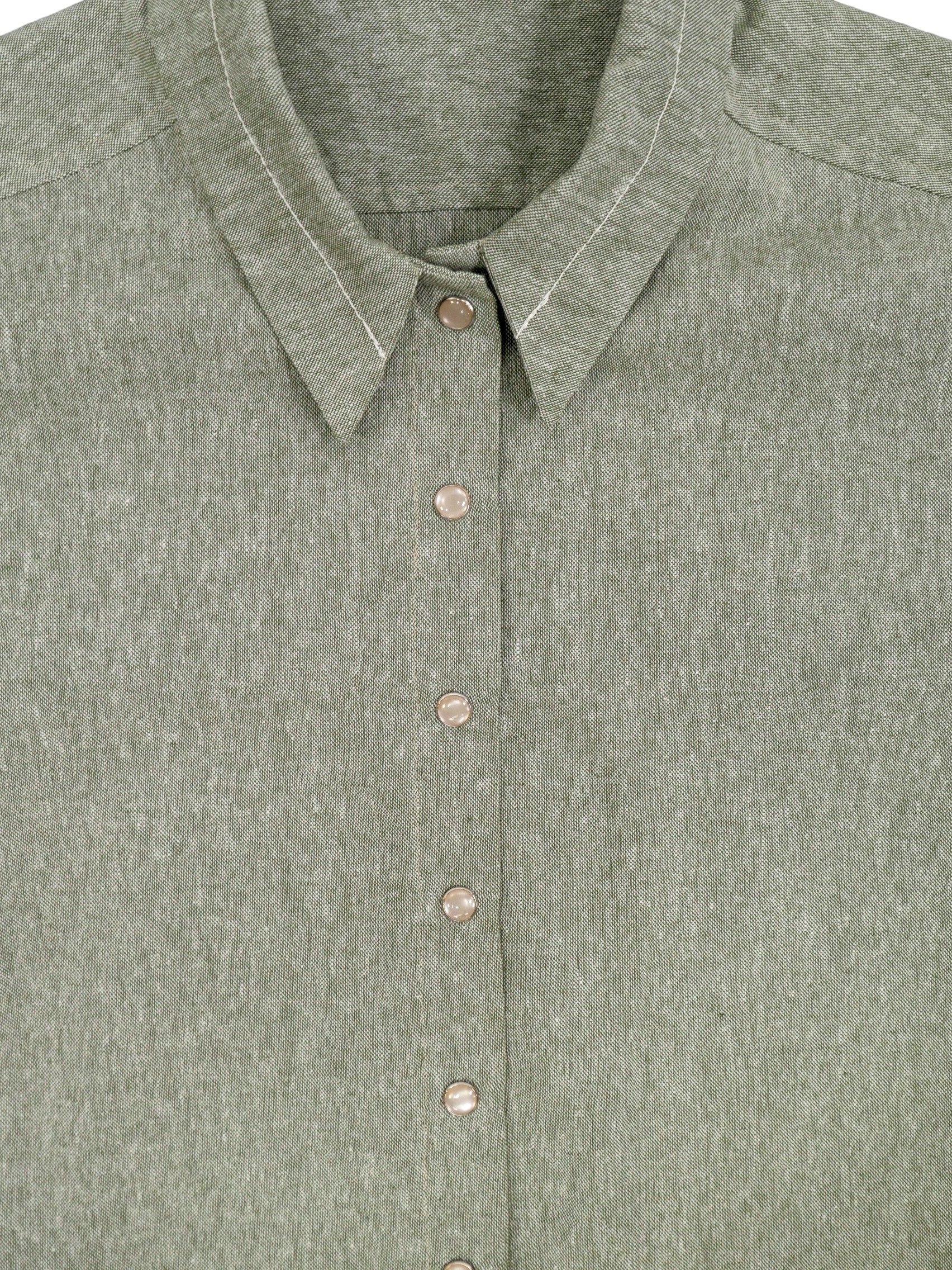 Sage Button Up