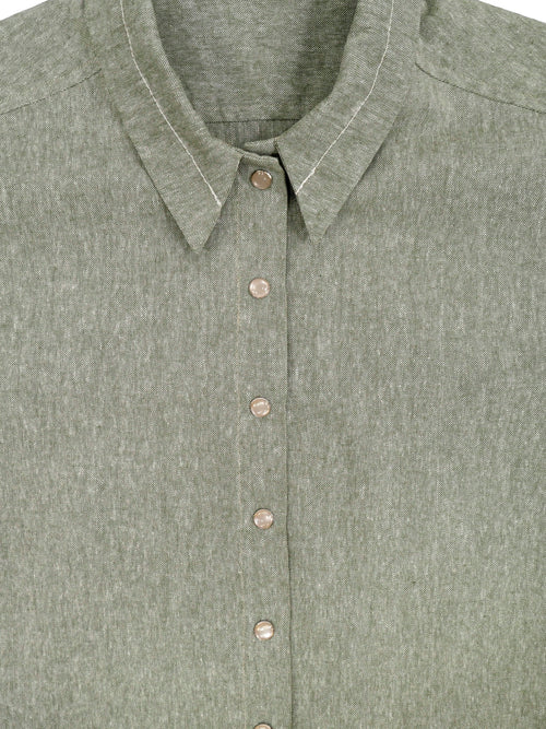 Sage Button Up